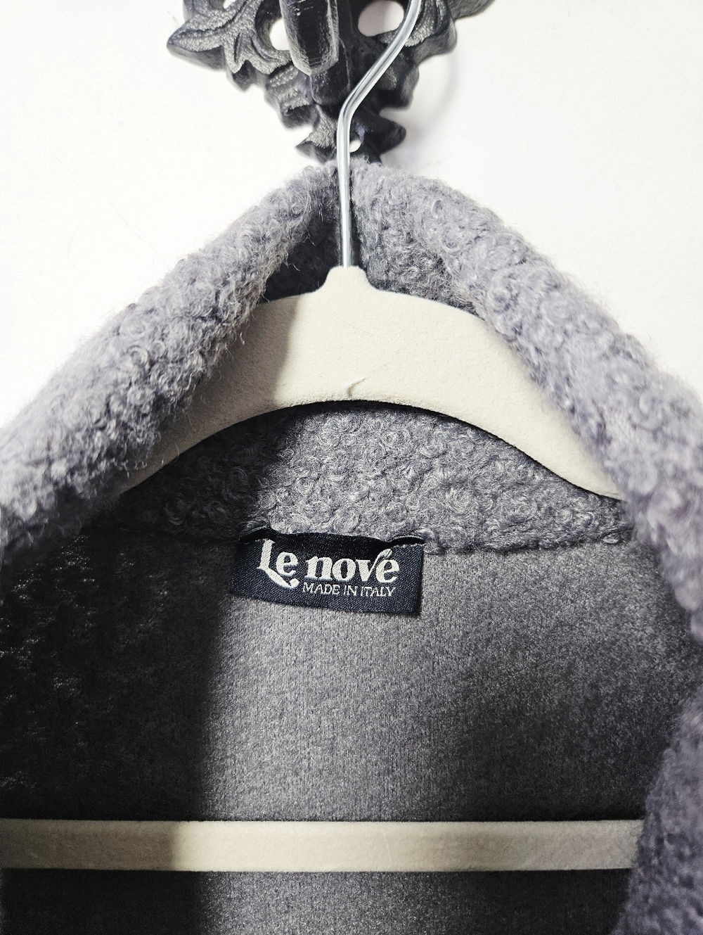 Le Nove Boucle Wool Vest Size L Oversized Lagenlook Fit Made In Italy - Picture 4 of 5